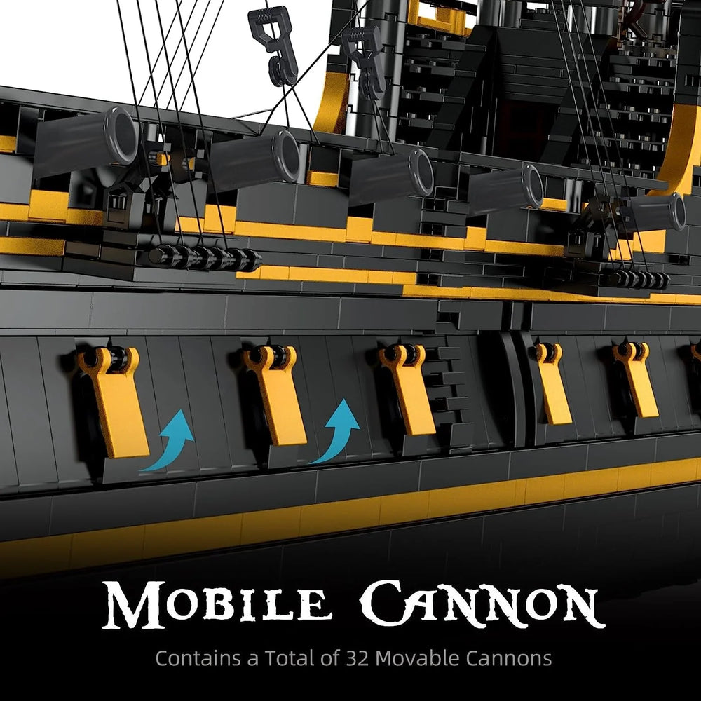 Mould King 13186 Piratenschiff Black Pearl B.P Ⅱ