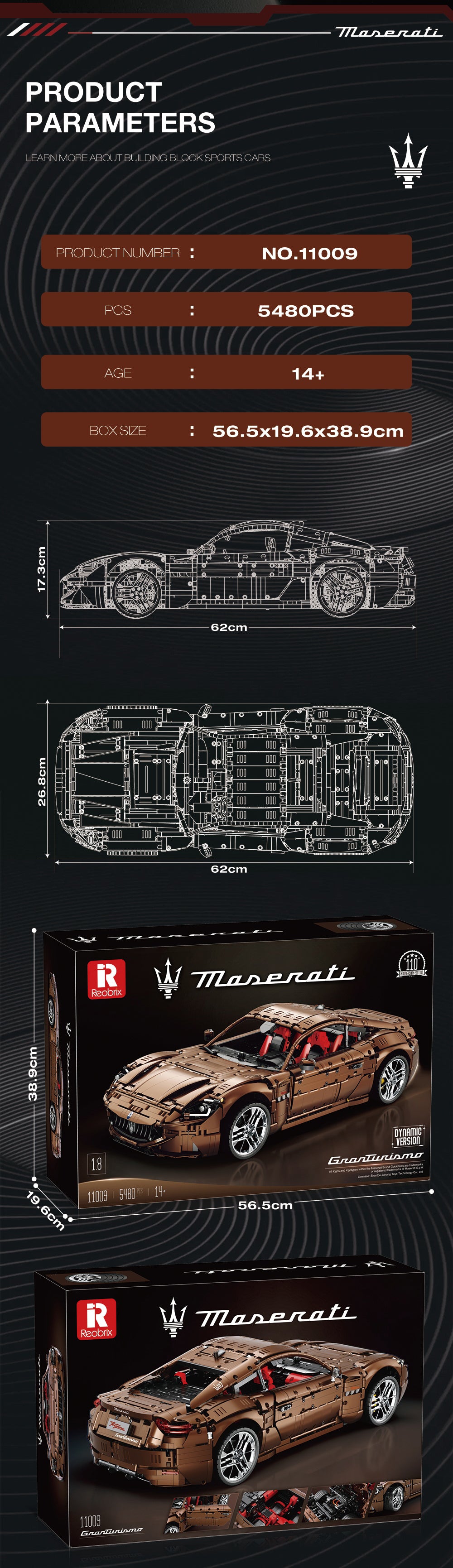 Reobrix 11009 – Maserati GranTurismo 1:8 RC