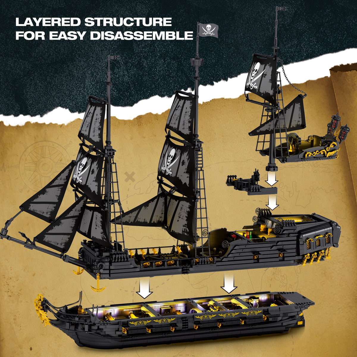 Reobrix 66036 – Black Pearl Piratenschiff