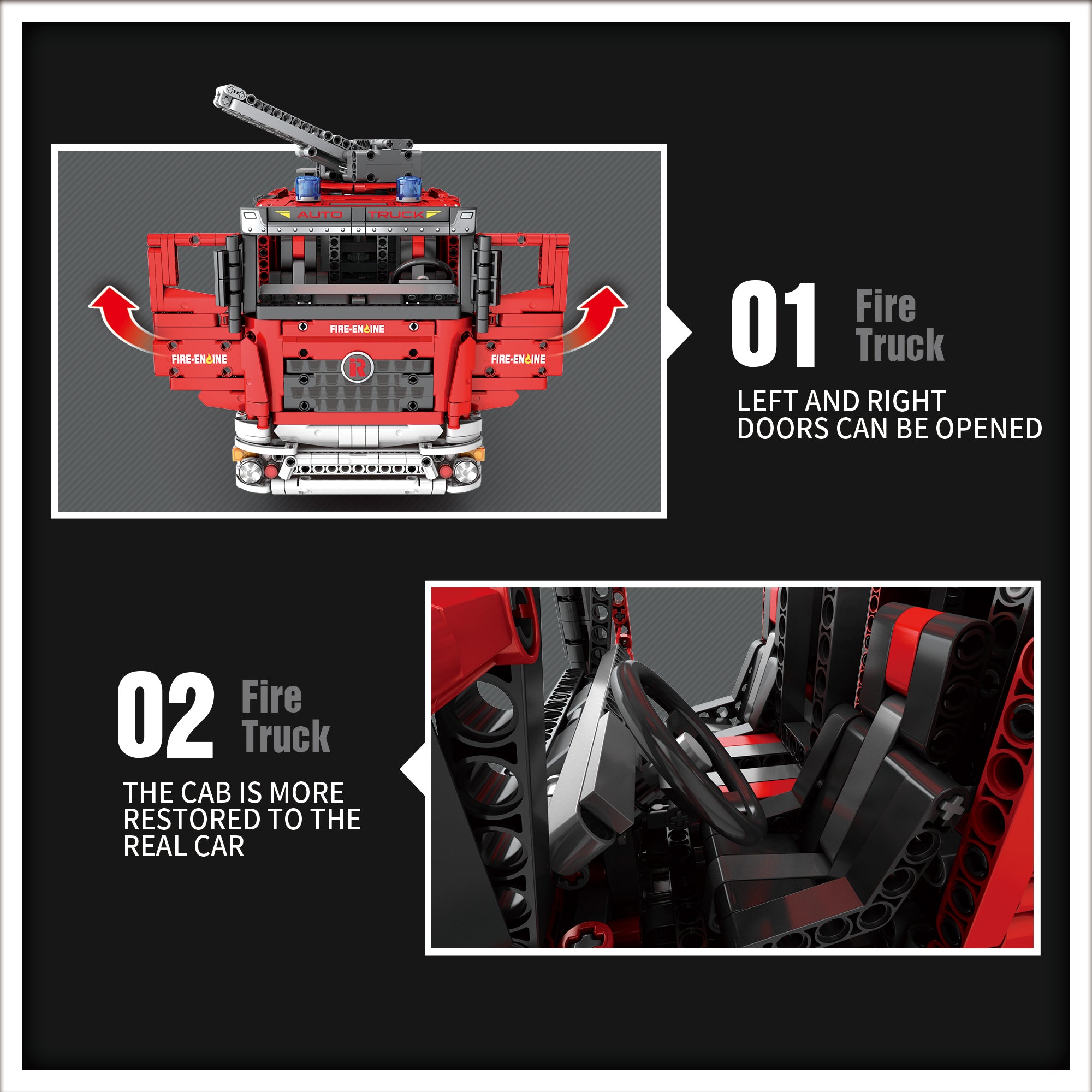 Reobrix 22008 Fire Truck Fire Rescue – RC Tanklöschfahrzeug
