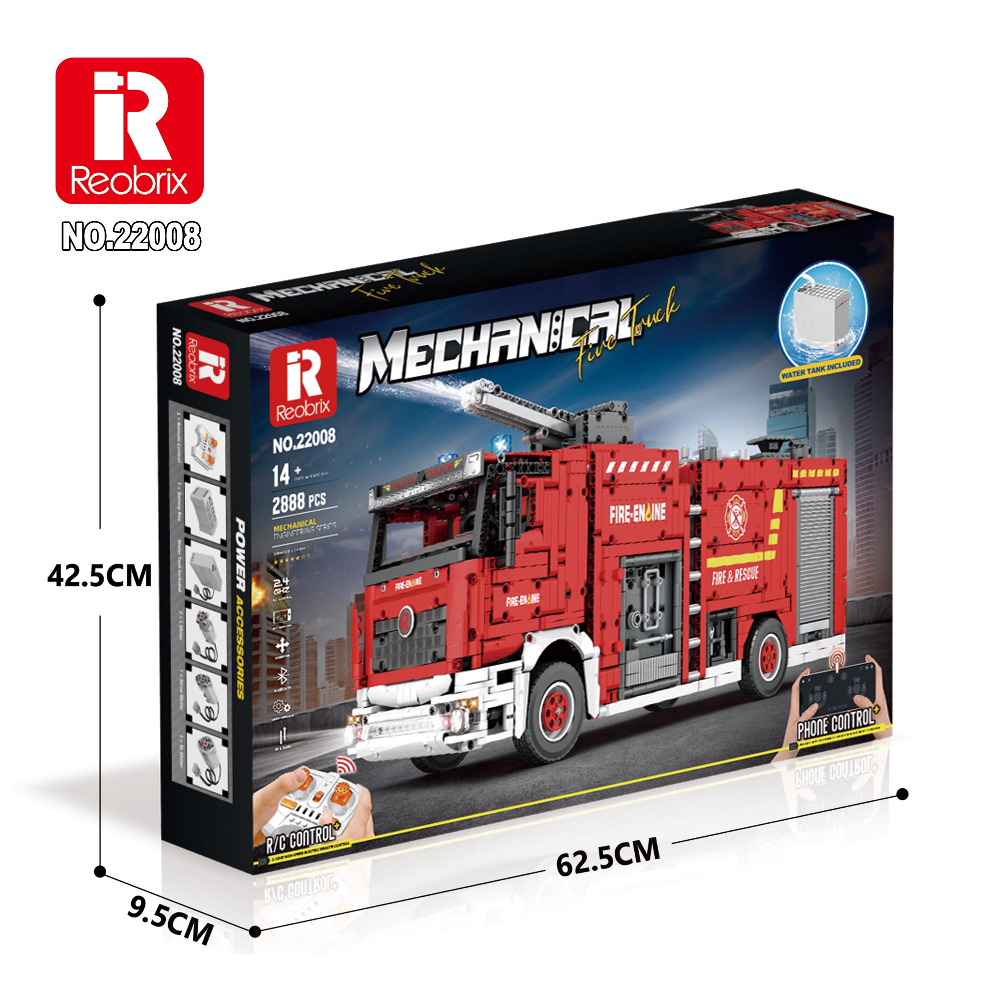 Reobrix 22008 Fire Truck Fire Rescue – RC Tanklöschfahrzeug