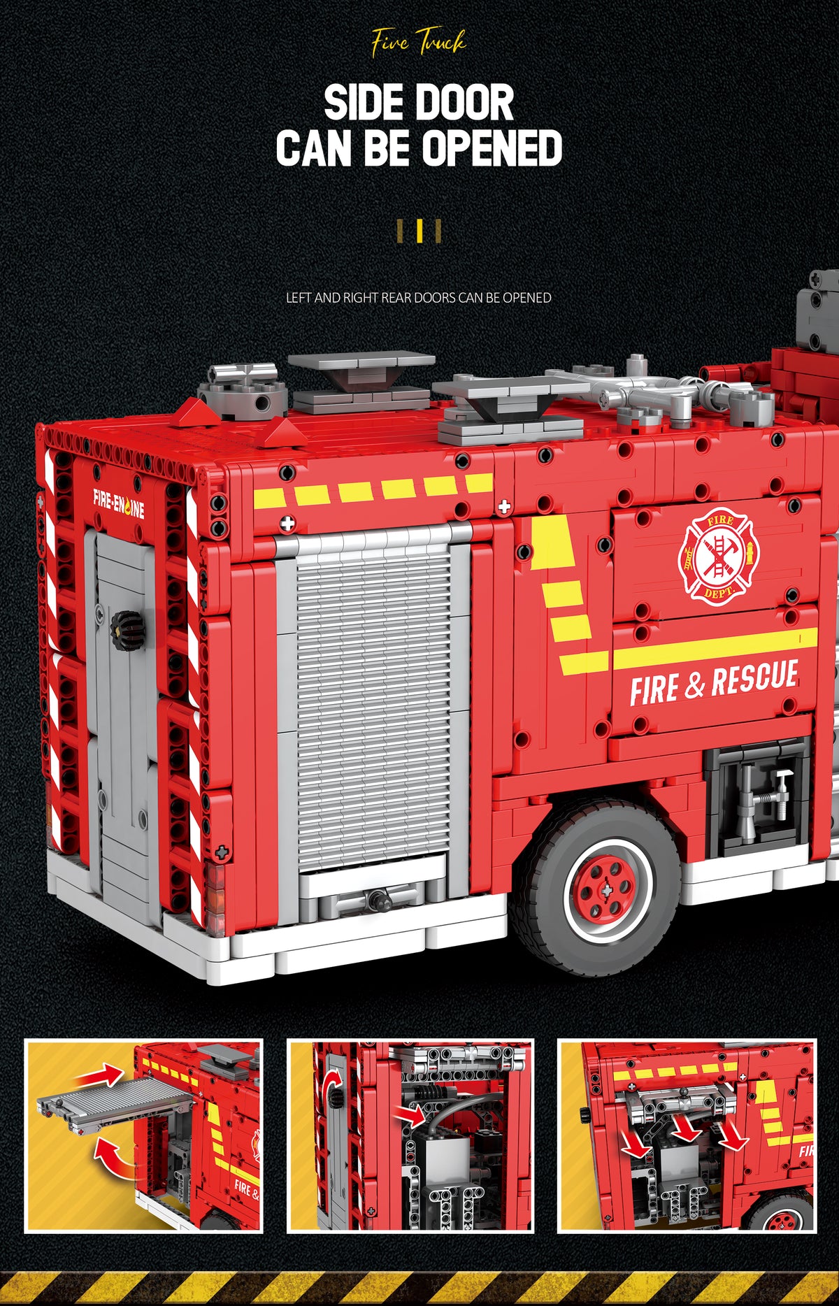 Reobrix 22008 Fire Truck Fire Rescue – RC Tanklöschfahrzeug