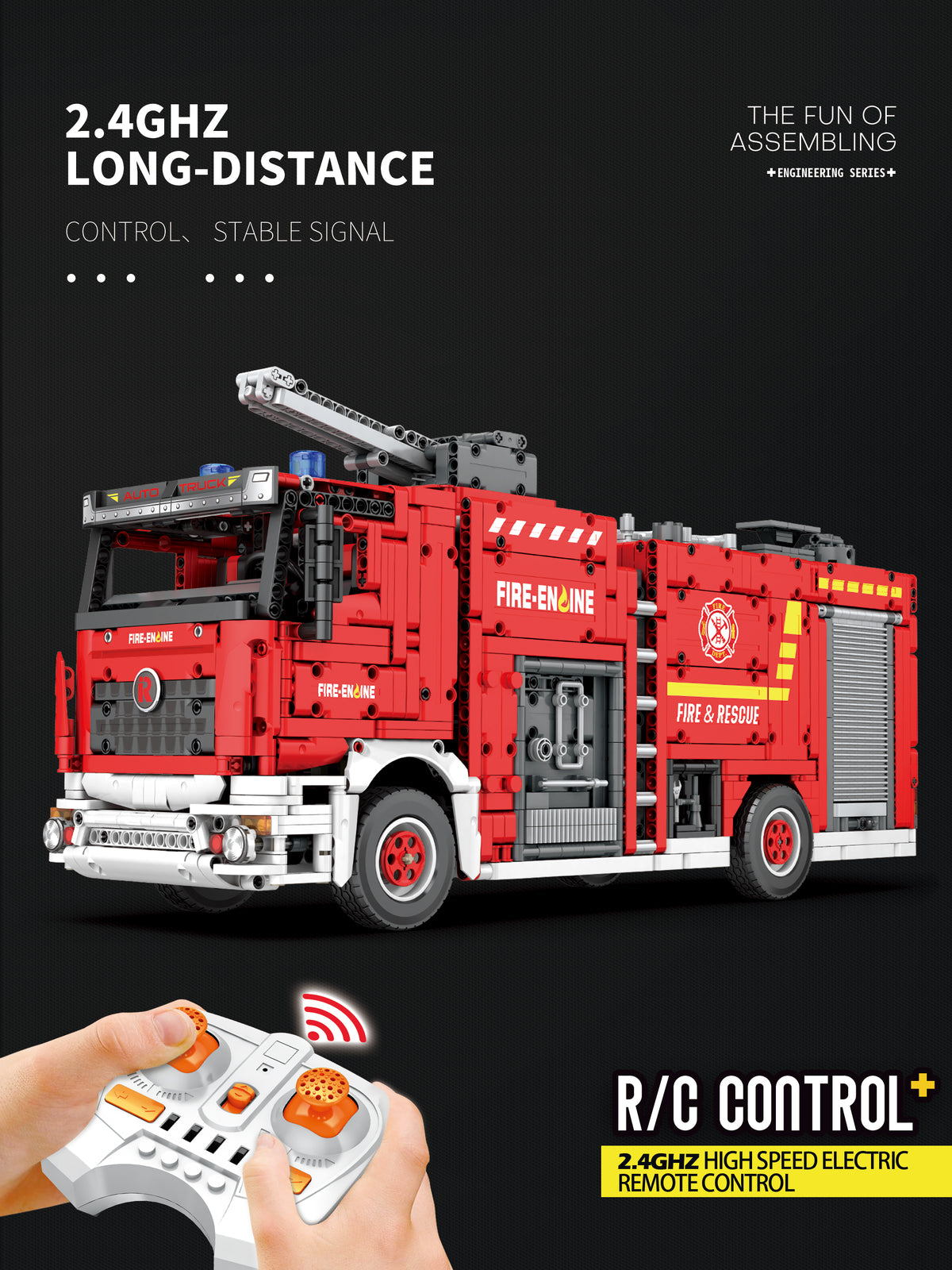 Reobrix 22008 Fire Truck Fire Rescue – RC Tanklöschfahrzeug