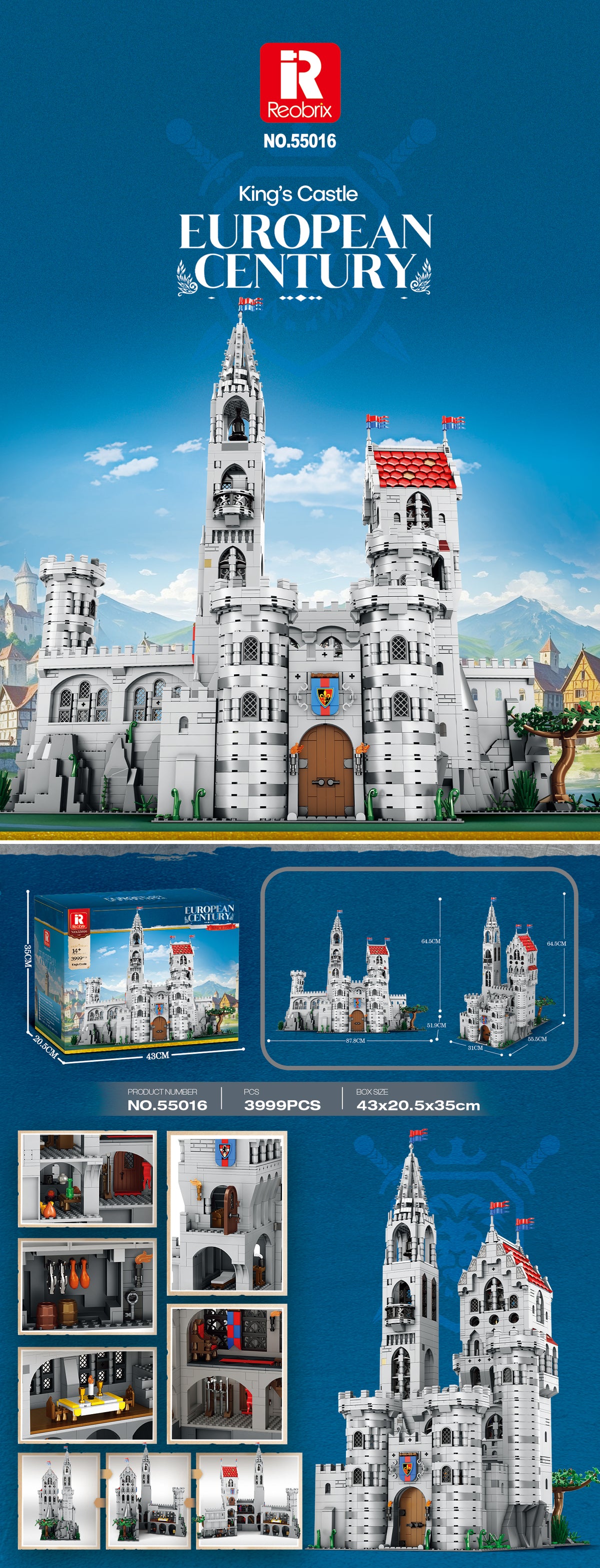 Reobrix 55016 Medieval King's Castle